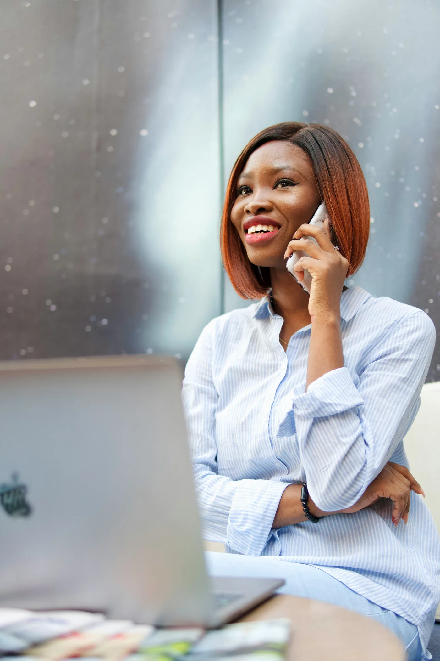 A CharteredPartners consultant speaking with a client